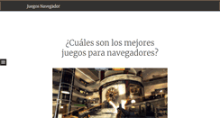 Desktop Screenshot of juegosnavegador.es